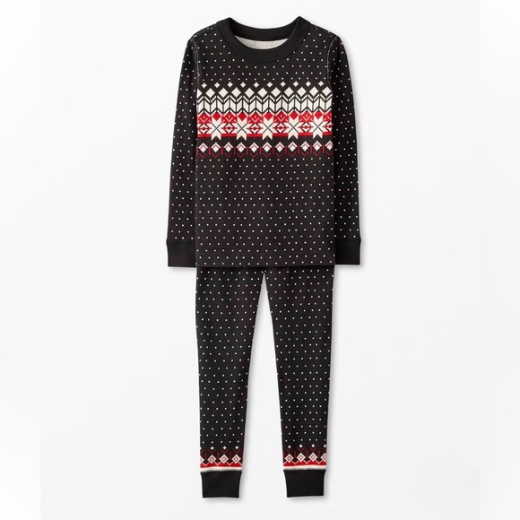 Hanna Andersson Other - Hanna Andersson | Holiday Pajama Set Family Heritage Black Red & White 110cm NWT